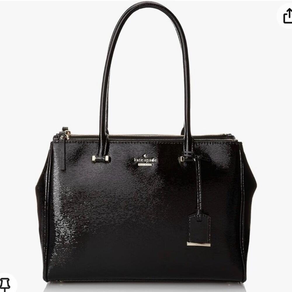 Kate Spade RARE Cedar Street Reena Shoulder Patent Leather Black handbag